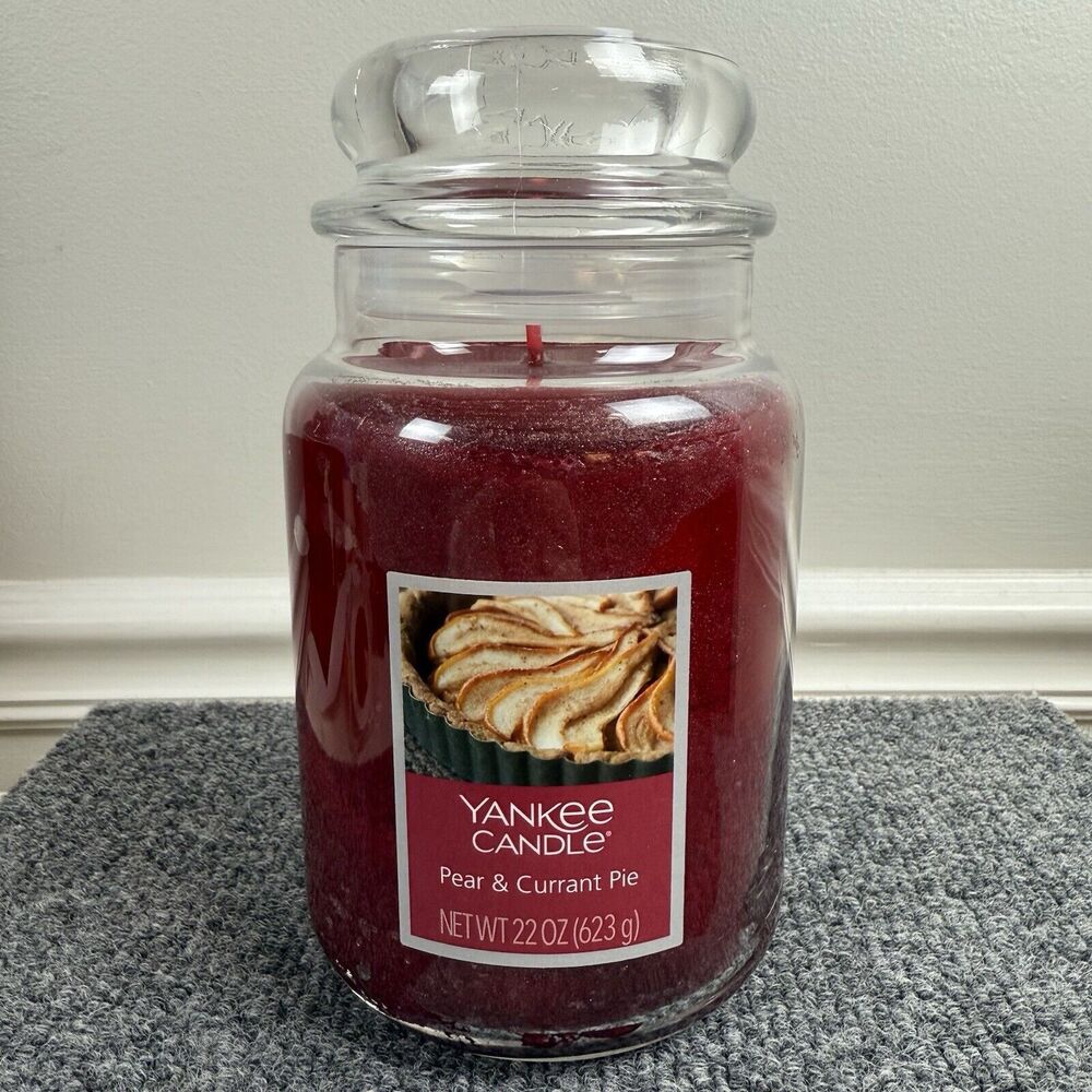 Yankee Candle Pear And Current Pie Scent Large 22 oz RARE‎ Retired New Unburned